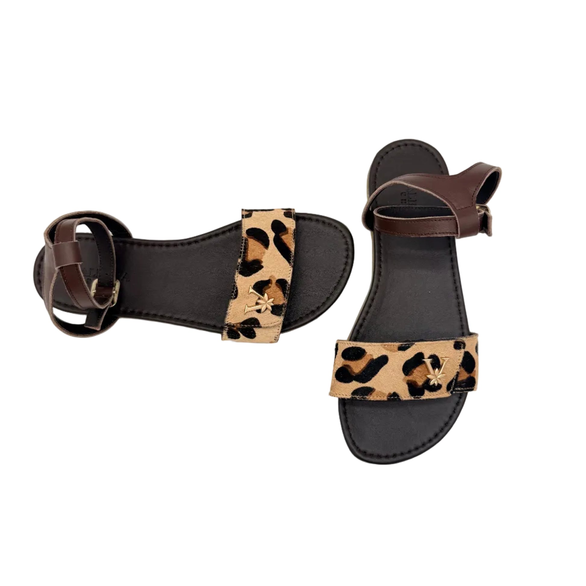 Sandalia barefoot JIMENA leopardo · suela ultrafina · VALENTA UNIC