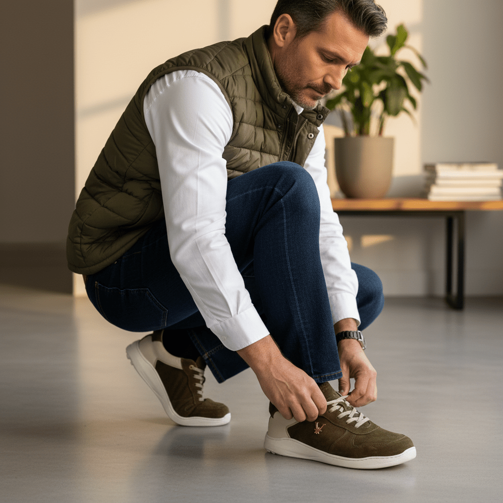 LÍA FOREST UNISEX: Zapatilla Barefoot en Piel Natural | Drop Cero - VALENTA UNIC