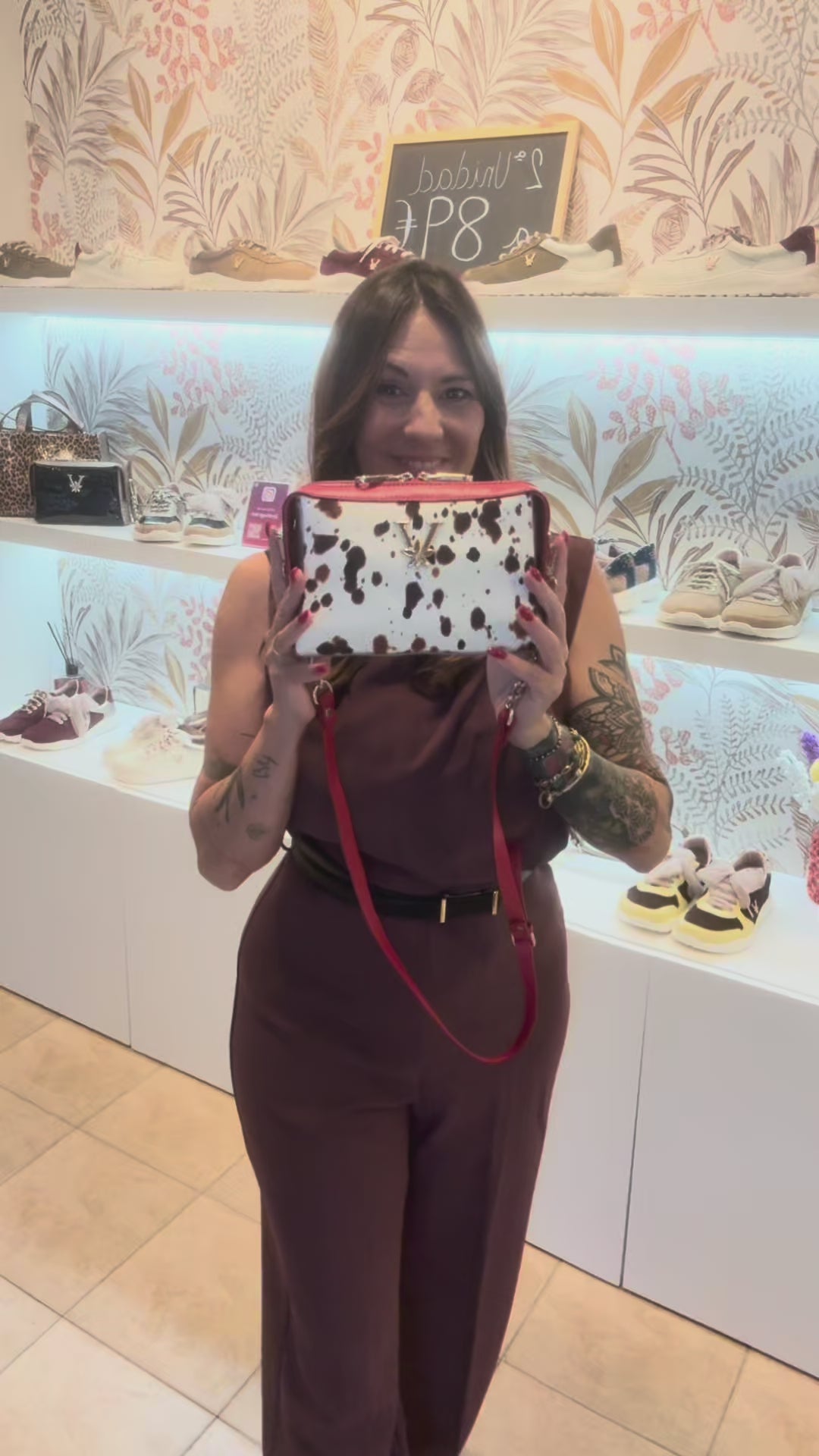 Bolso Noah Vaca&chocolate de Valenta Unic, bandolera reversible a 2 caras 100% en piel fabricada en España.