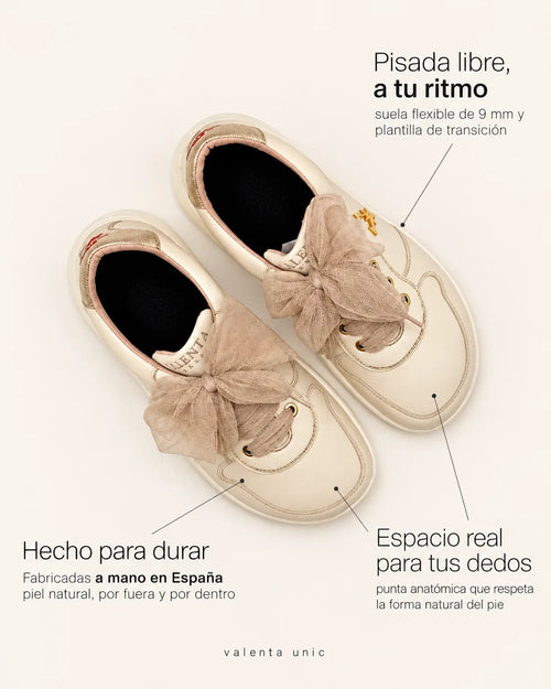Puntera ancha de LÍA: espacio real para los dedos